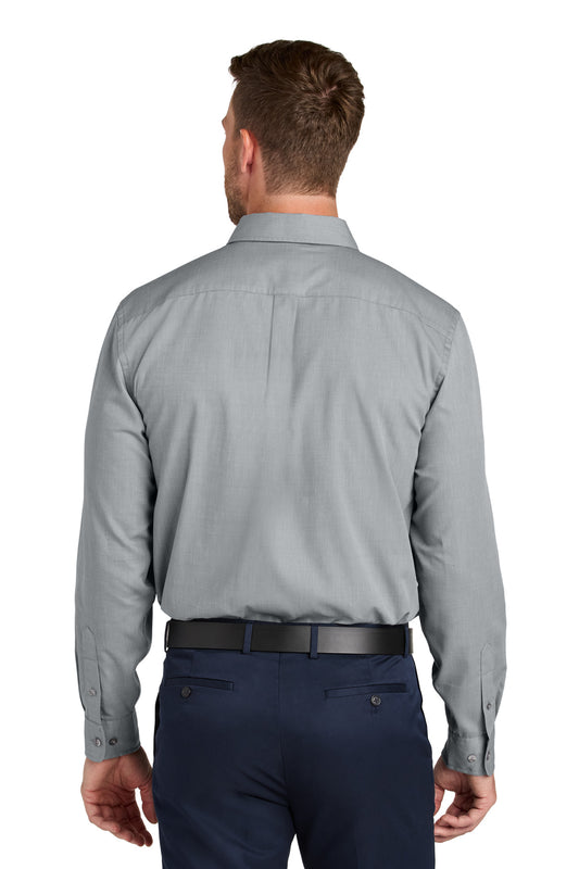 Port Authority Long Sleeve Nailhead Easy Care Shirt W816 Gusty Grey