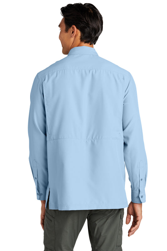 Port Authority Long Sleeve UV Daybreak Shirt W960 Light Blue