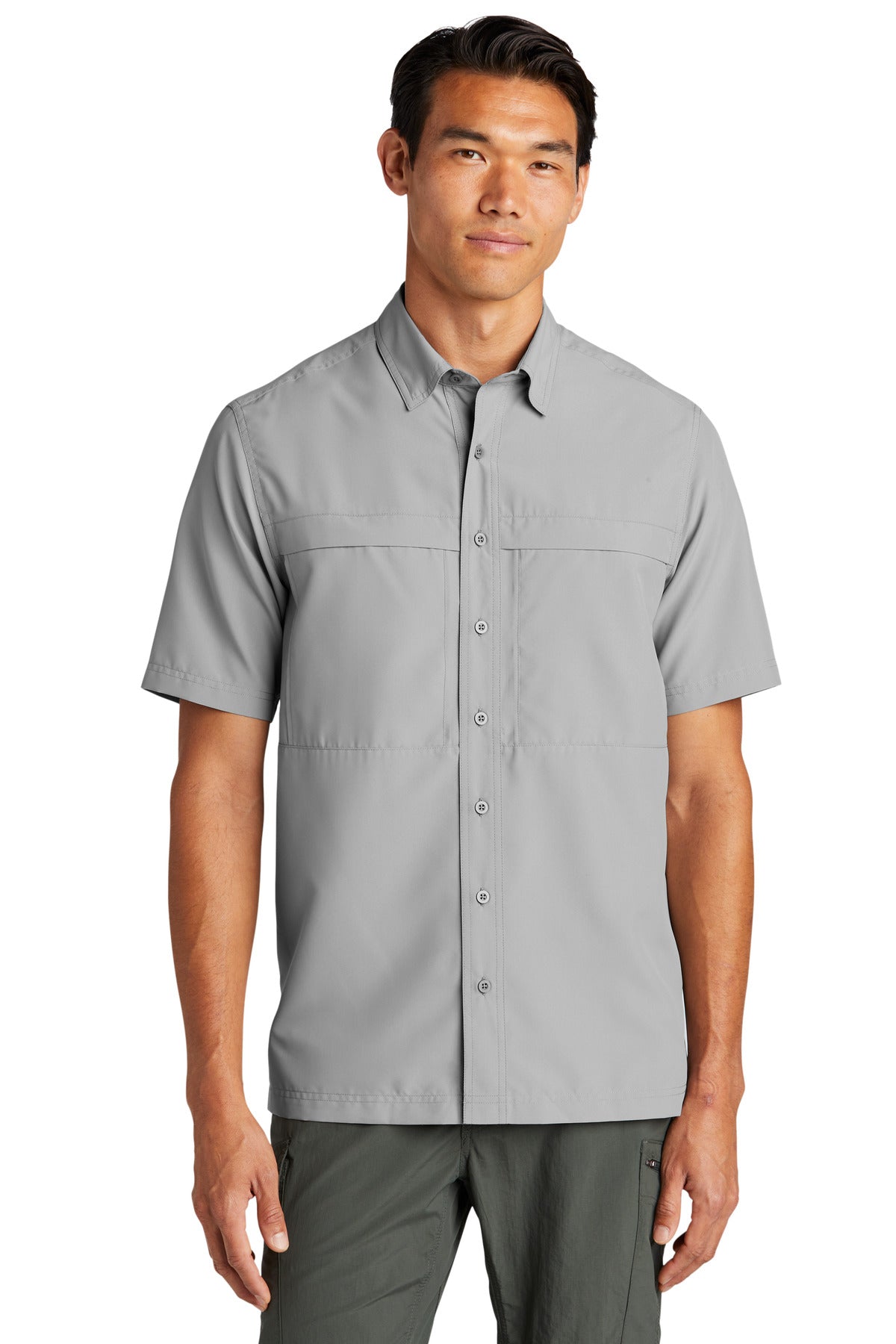 Port Authority Short Sleeve UV Daybreak Shirt W961 Gusty Grey