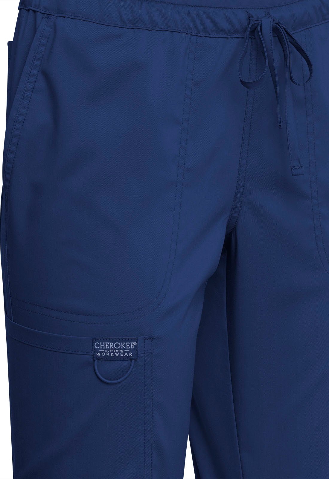 Workwear Revolution WW105 Women's Mid Rise Tapered Leg Drawstring Scrub Pants Navy