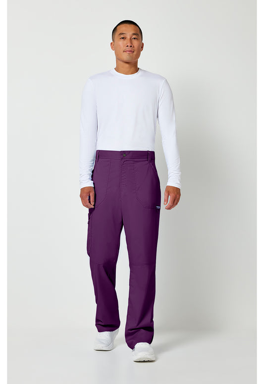 Workwear Revolution WW140 Men's Fly Front Scrub Pants Eggplant