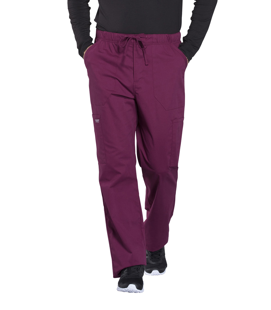 Workwear Professionalessionals WW190 Men's Tapered Leg Fly Front Cargo Scrub Pants image 5