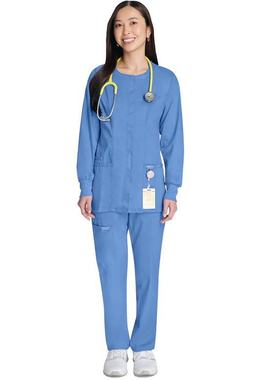 Workwear Revolution WW310 Women's Snap Front Jacket Ciel Blue