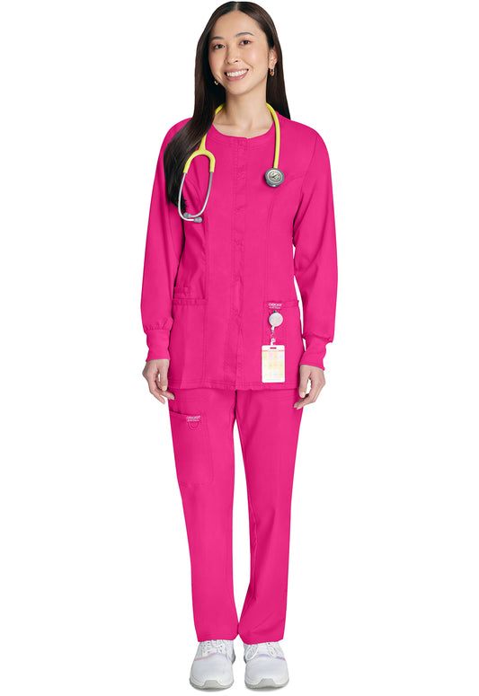 Workwear Revolution WW310 Women's Snap Front Jacket Electric Pink
