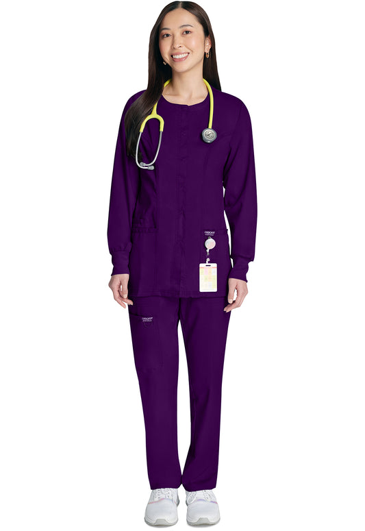 Workwear Revolution WW310 Women's Snap Front Jacket Eggplant