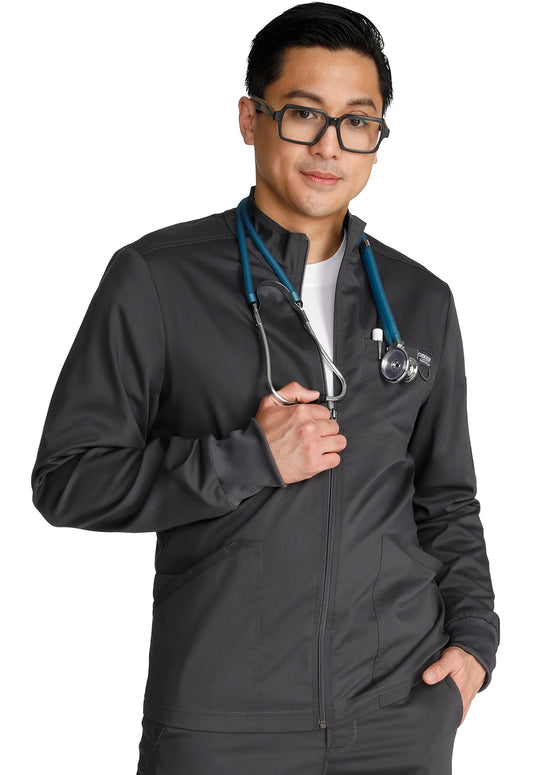 Workwear Revolution WW320 Men's Zip Front Jacket Pewter