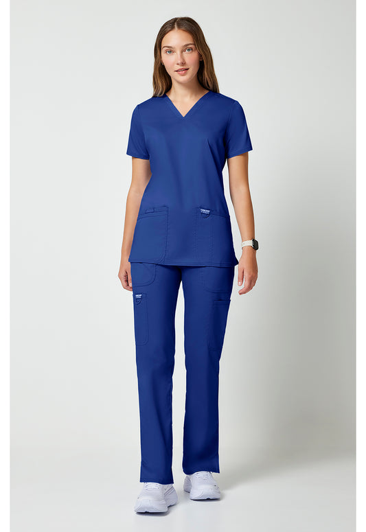 Workwear Revolution WW620 Women's V-Neck Scrub Top Galaxy Blue