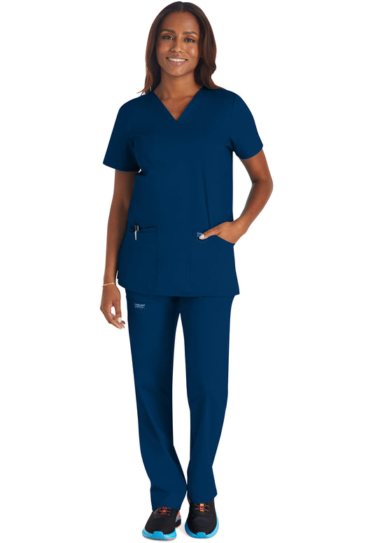 Workwear Revolution WW620 Women's V-Neck Scrub Top Navy
