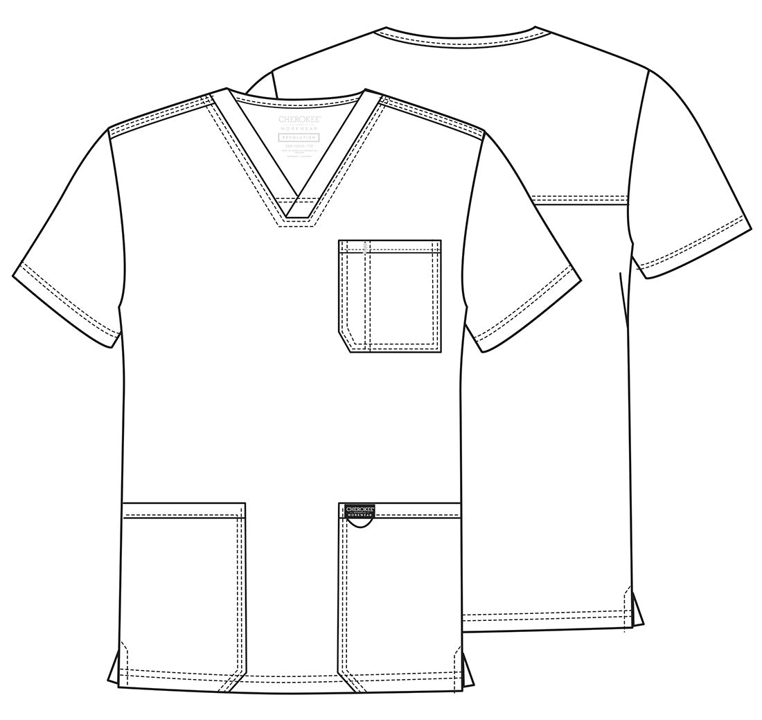 Revolution WW670 Men's V-Neck Top Eggplant