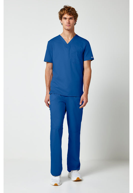 Workwear Revolution WW690 Men's Tuckable V-Neck Scrub Top Royal