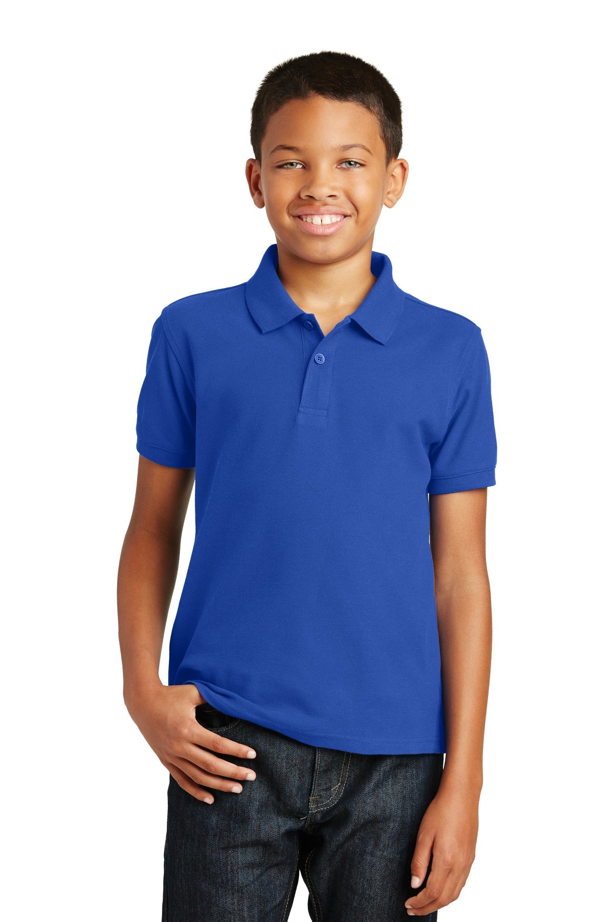 Port Authority Youth Core Classic Pique Polo Y100 True Royal