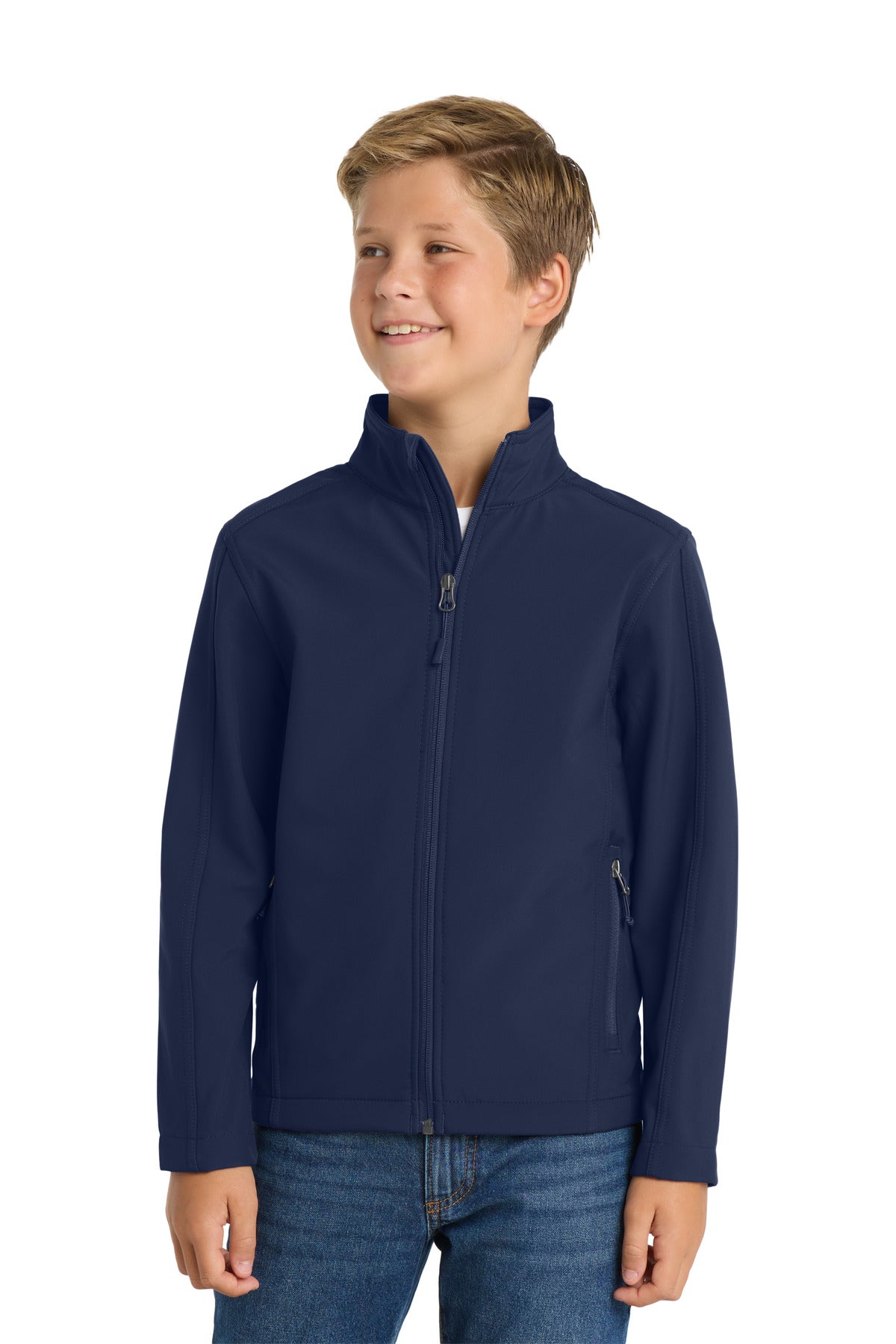 Port Authority Youth Core Soft Shell Jacket Y317 Dress Blue Navy