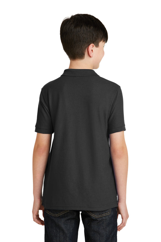 Port Authority Youth Silk Touch Polo. Y500 Black