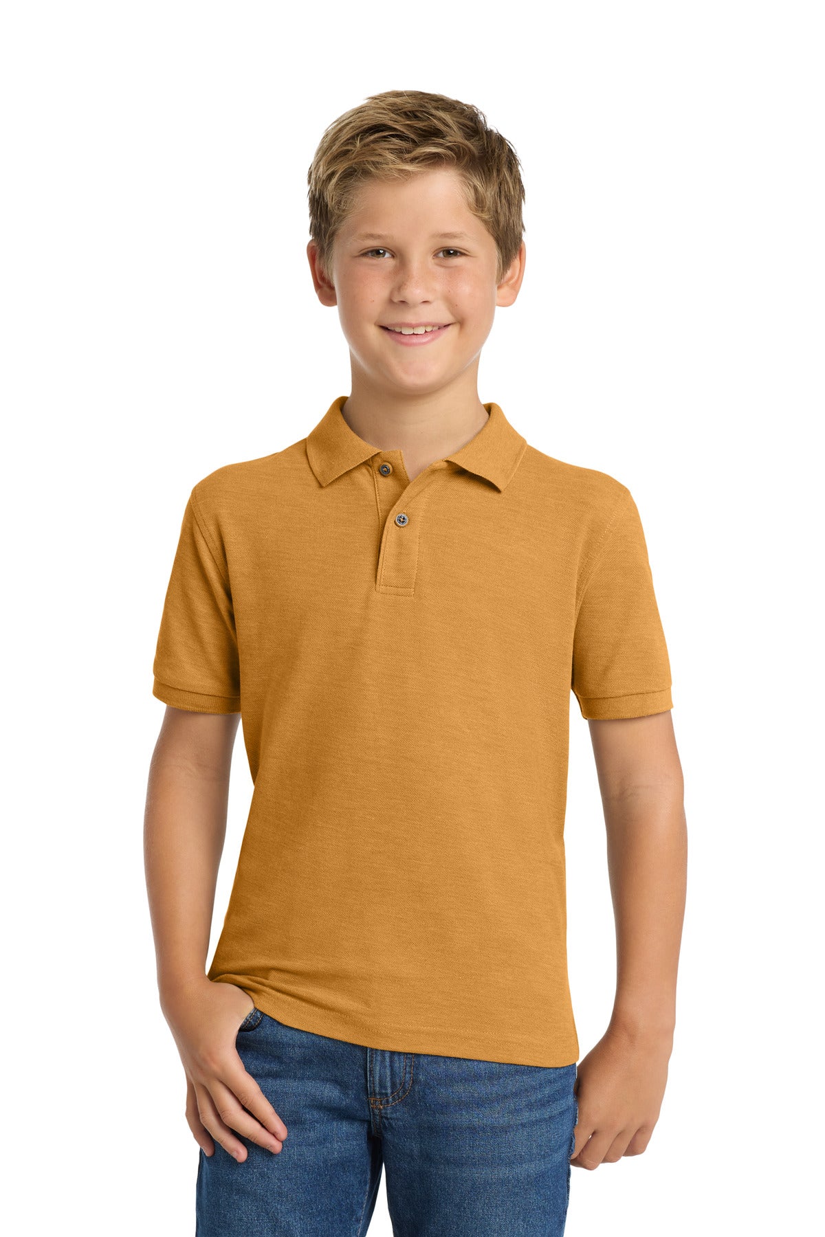 Port Authority Youth Silk Touch Polo Y500 Gold
