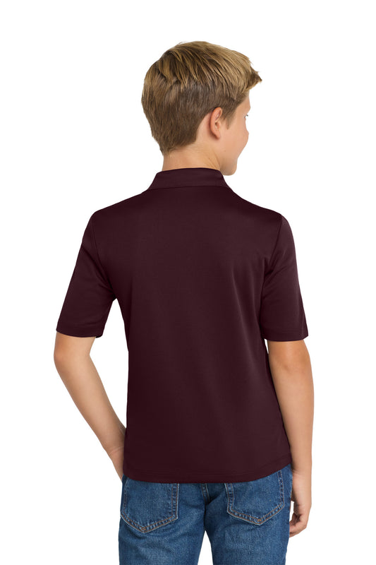 Port Authority Youth Silk Touch Performance Polo. Y540 Maroon