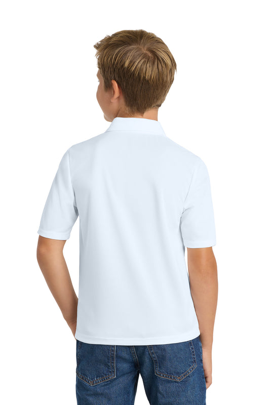 Port Authority Youth Silk Touch Performance Polo. Y540 White