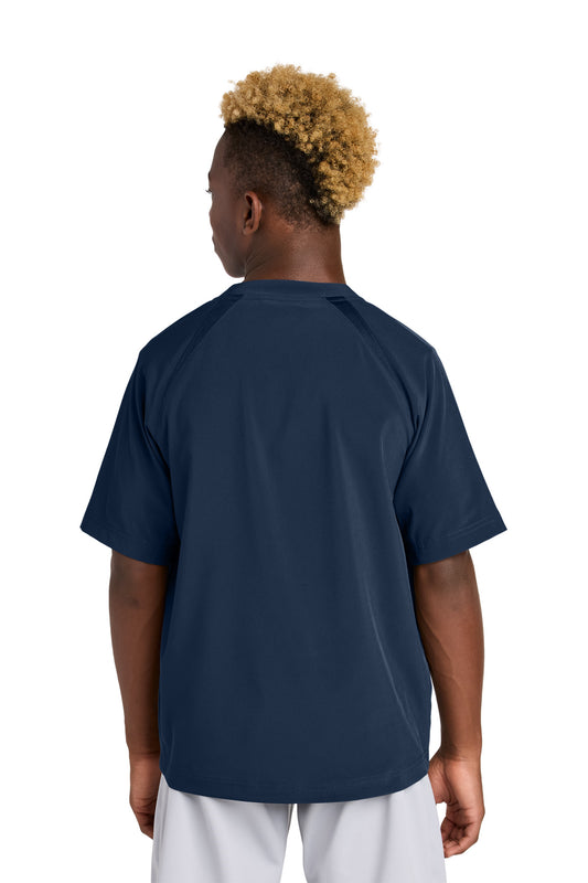 Sport-Tek Youth Repeat 1/2-Zip Short Sleeve Jacket YJST489 True Navy