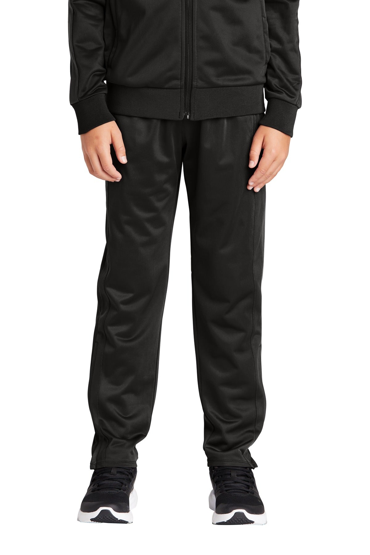 Sport-Tek Youth Tricot Track Jogger. YPST95 Black