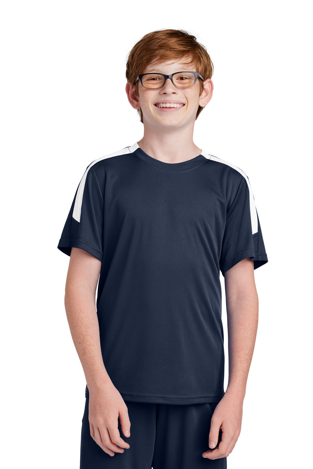 Sport-Tek Youth Competitor United Crew YST100 True Navy/ White