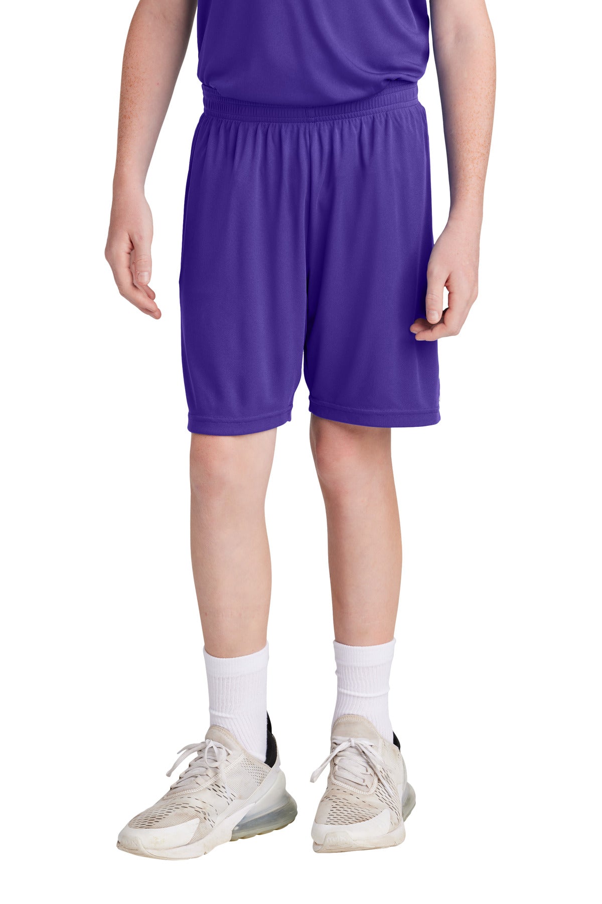 Sport-Tek Youth Competitor United 5 Short YST103 Purple/ White