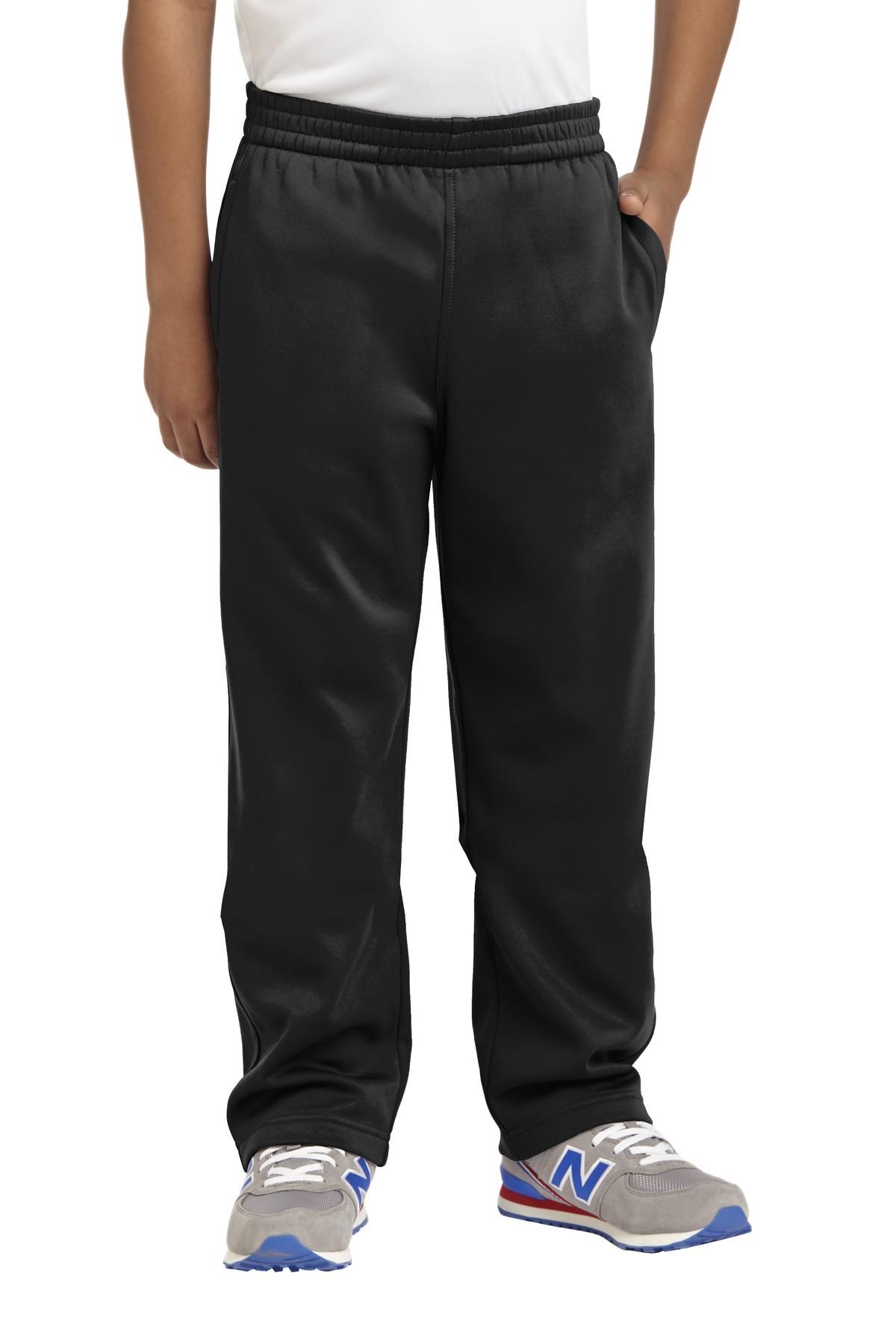 Sport-Tek Youth Sport-Wick Fleece Pant YST237 Black