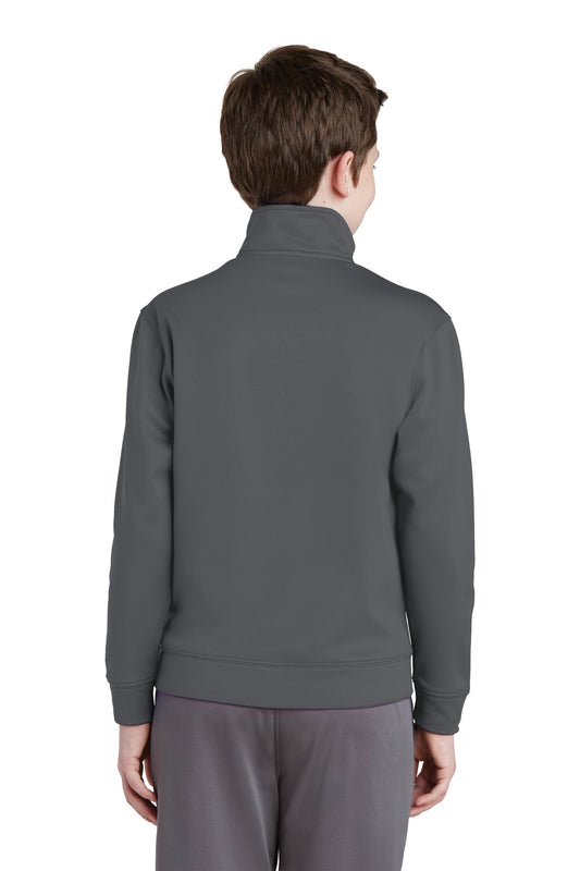 Sport-Tek Youth Sport-Wick Fleece Full-Zip Jacket. YST241 Dark Smoke Grey