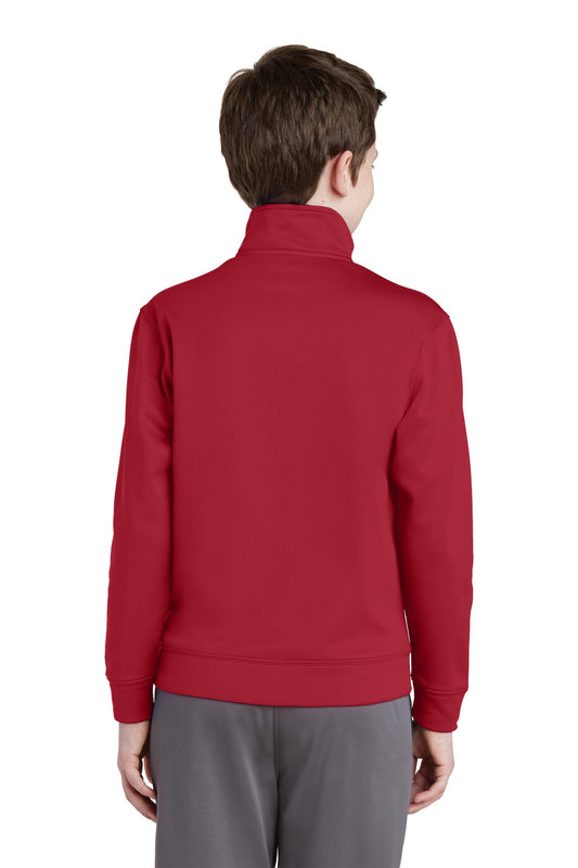 Sport-Tek Youth Sport-Wick Fleece Full-Zip Jacket. YST241 Deep Red
