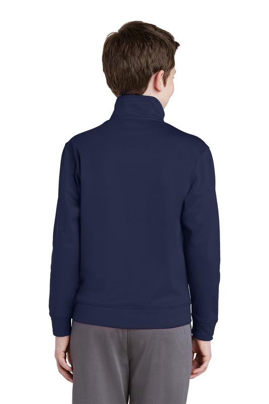 Sport-Tek Youth Sport-Wick Fleece Full-Zip Jacket. YST241 Navy