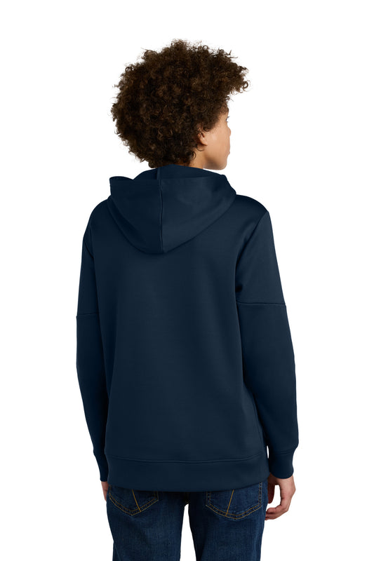 Sport-Tek Youth Sport-Wick Fleece United Pullover Hoodie YST255 Navy/ White