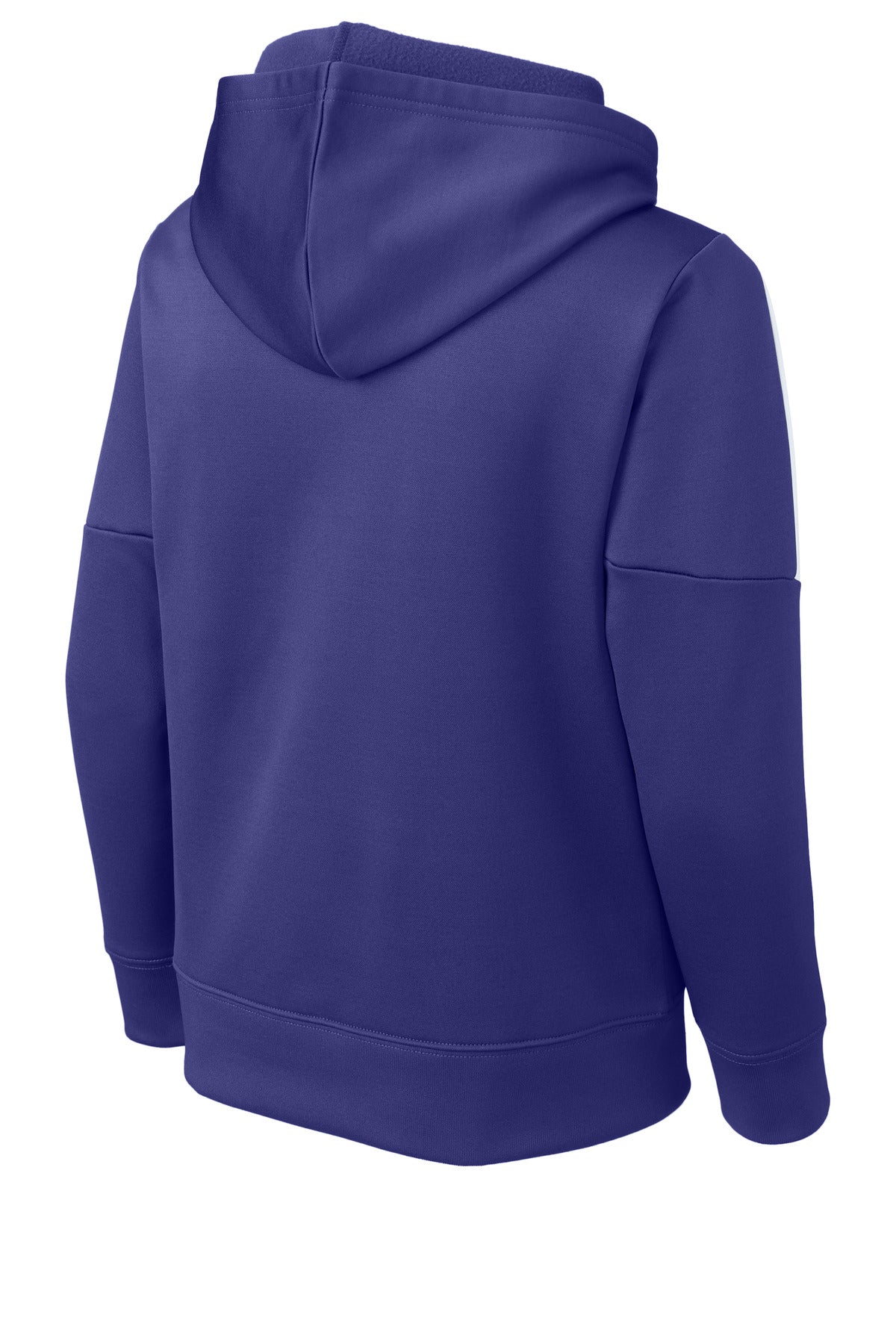 Sport-Tek Youth Sport-Wick Fleece United Pullover Hoodie YST255 Purple/ White
