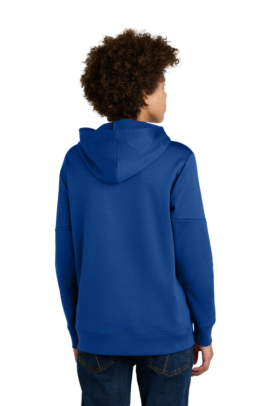 Sport-Tek Youth Sport-Wick Fleece United Pullover Hoodie YST255 True Royal/ White