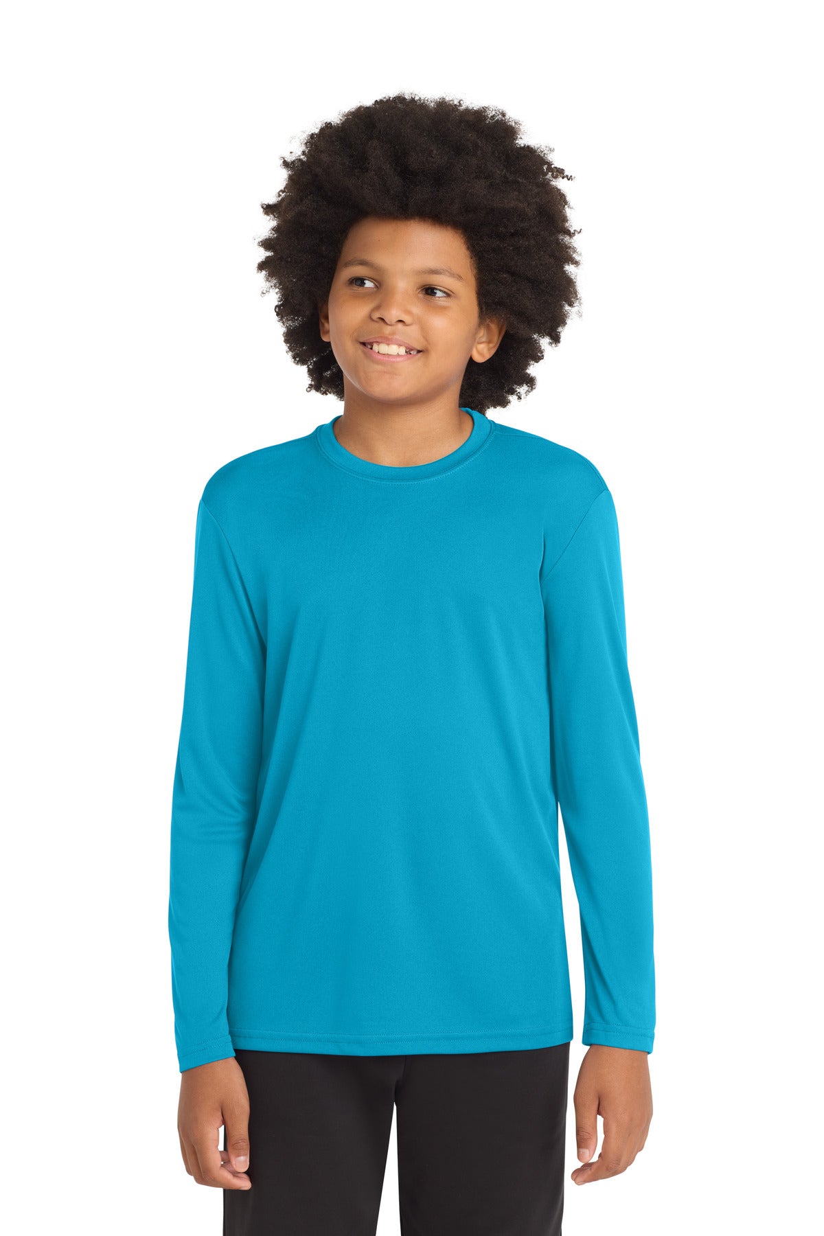 Sport-Tek Youth Long Sleeve PosiCharge Competitor Tee YST350LS Atomic Blue