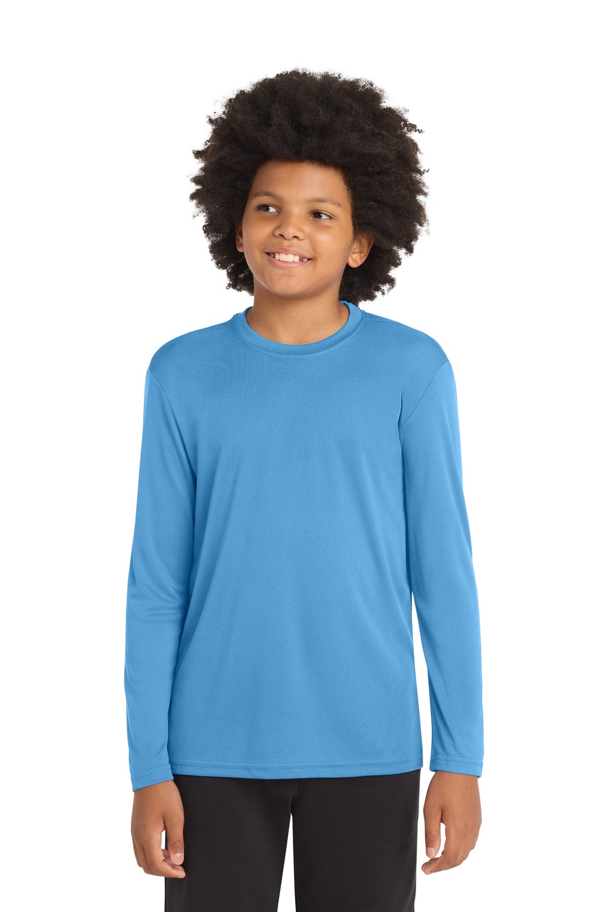 Sport-Tek Youth Long Sleeve PosiCharge Competitor Tee YST350LS Carolina Blue