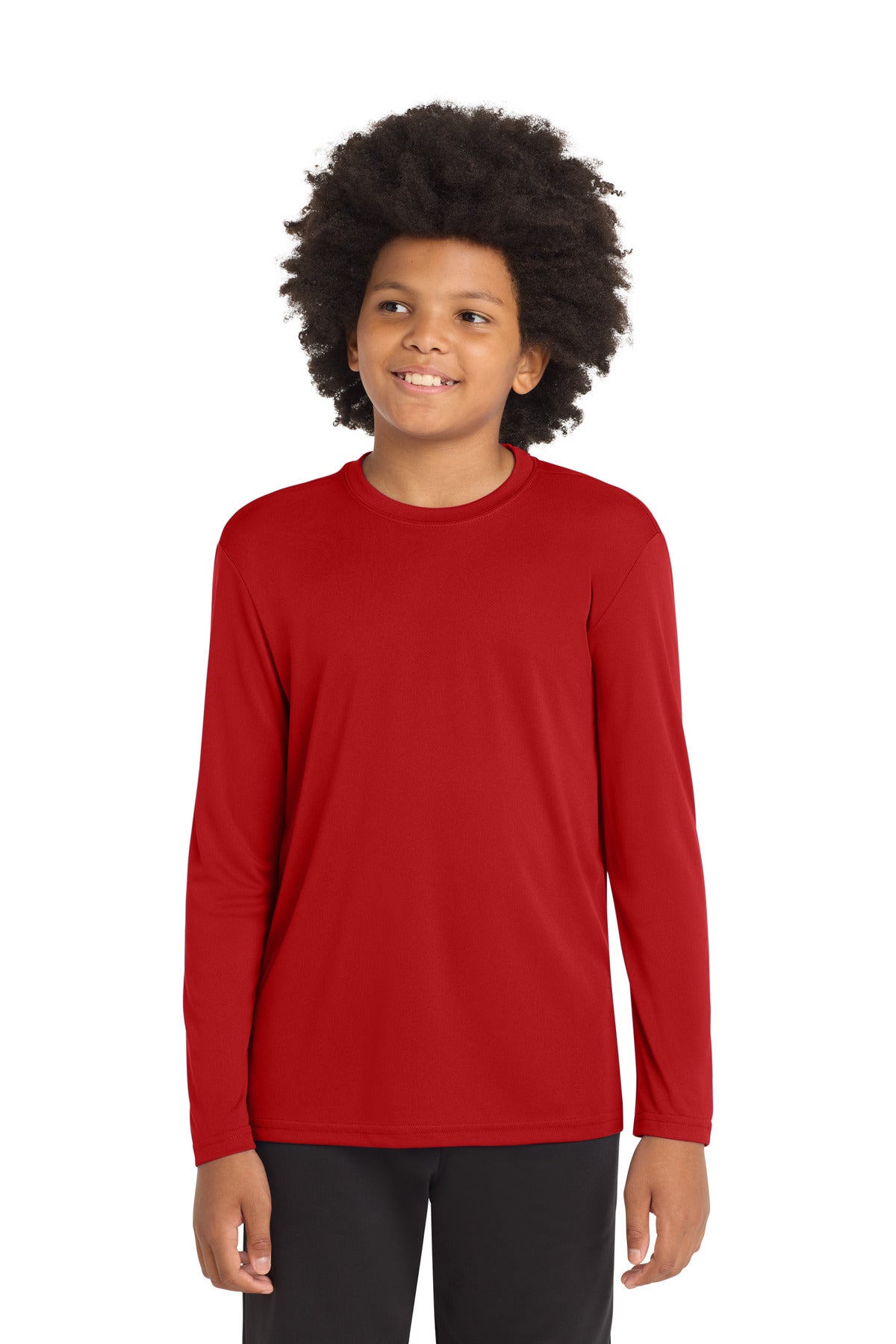 Sport-Tek Youth Long Sleeve PosiCharge Competitor Tee YST350LS Deep Red