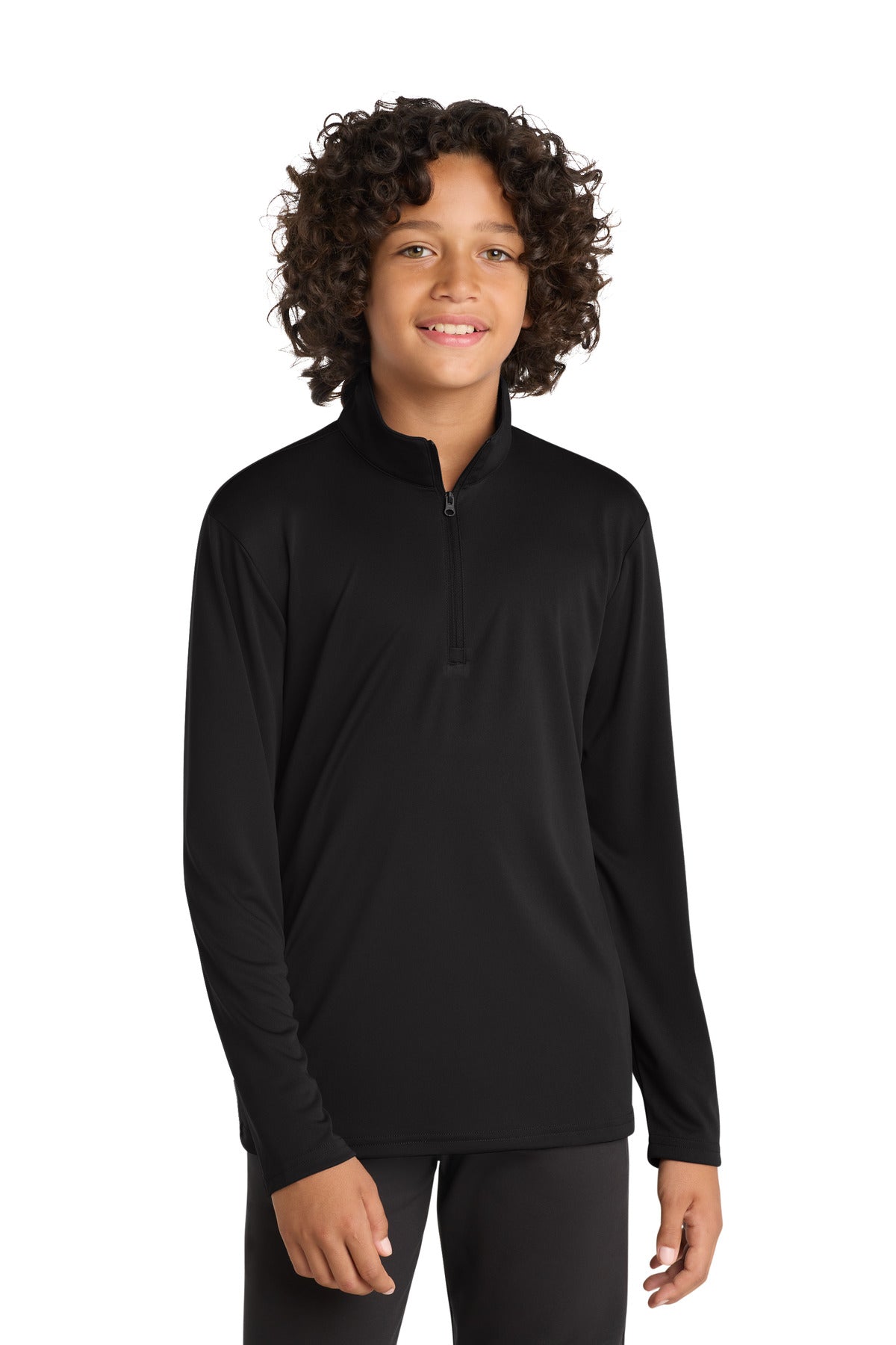Sport-Tek Youth PosiCharge Competitor 1/4-Zip Pullover YST357 Black