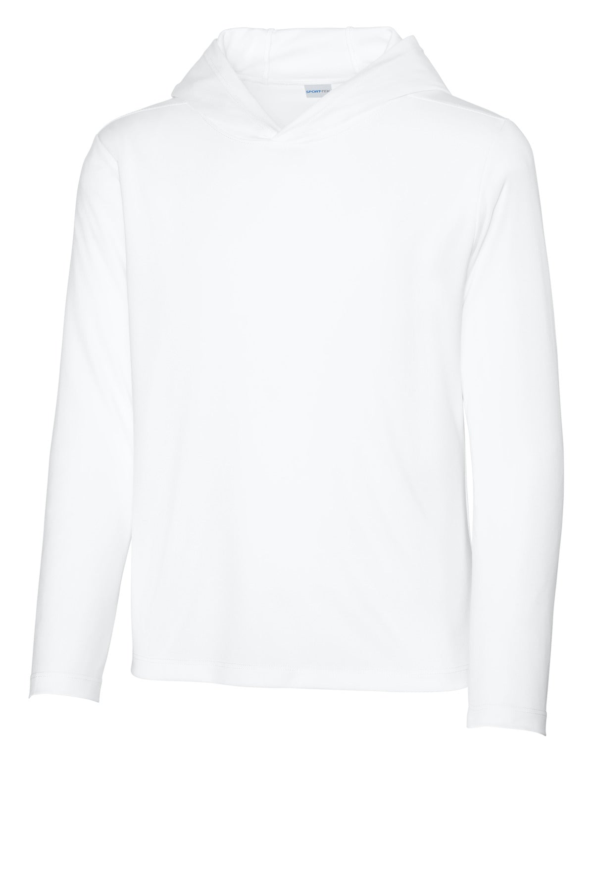 Sport-Tek Youth Posi-UV Pro Long Sleeve Hoodie YST420LSH White