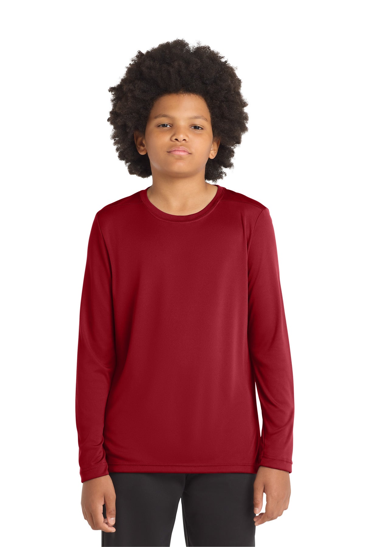 Sport-Tek Youth Posi-UV Pro Long Sleeve Tee YST420LS True Red