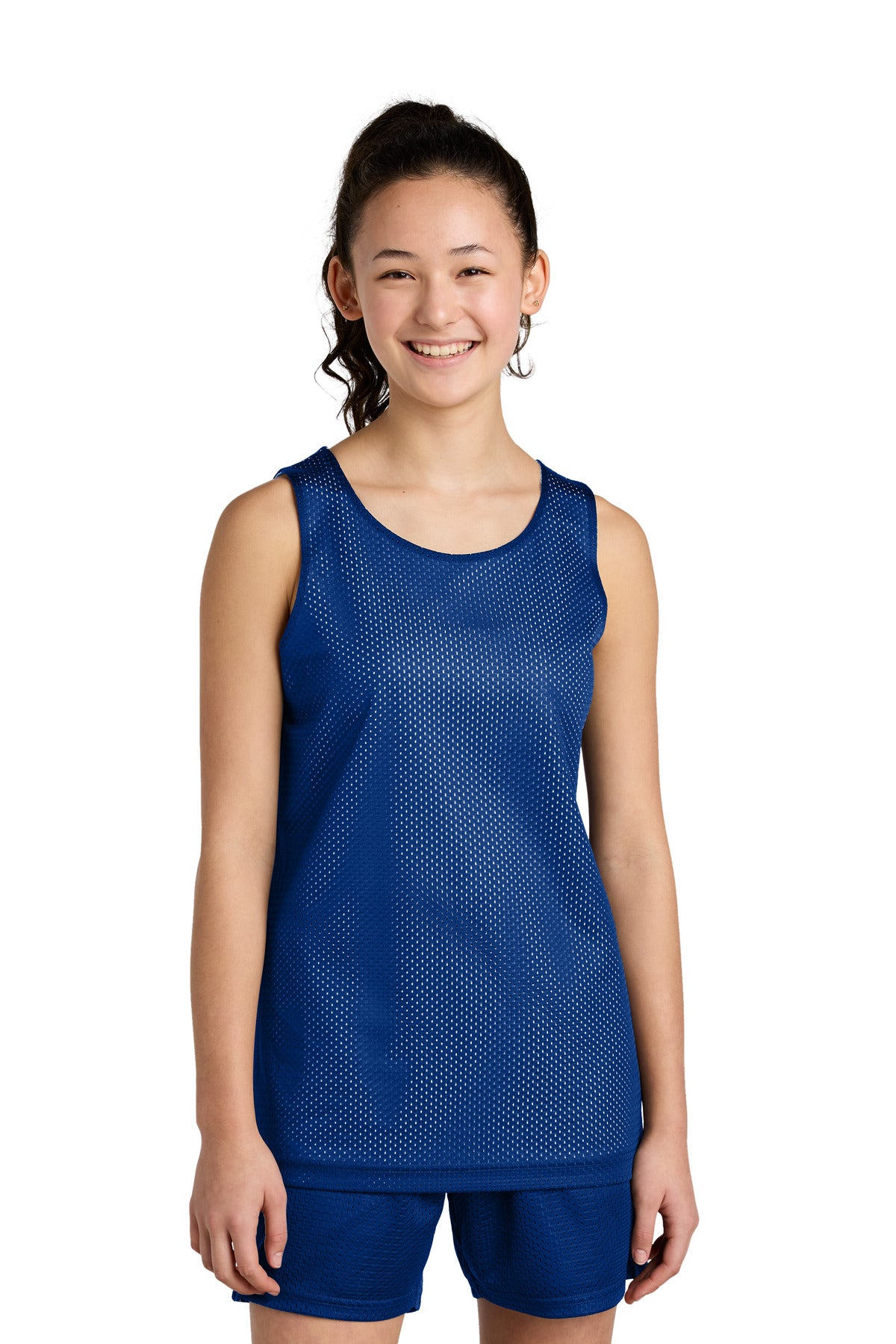 Sport-Tek Youth PosiCharge Reversible Mesh Tank YST5000 True Royal/ White