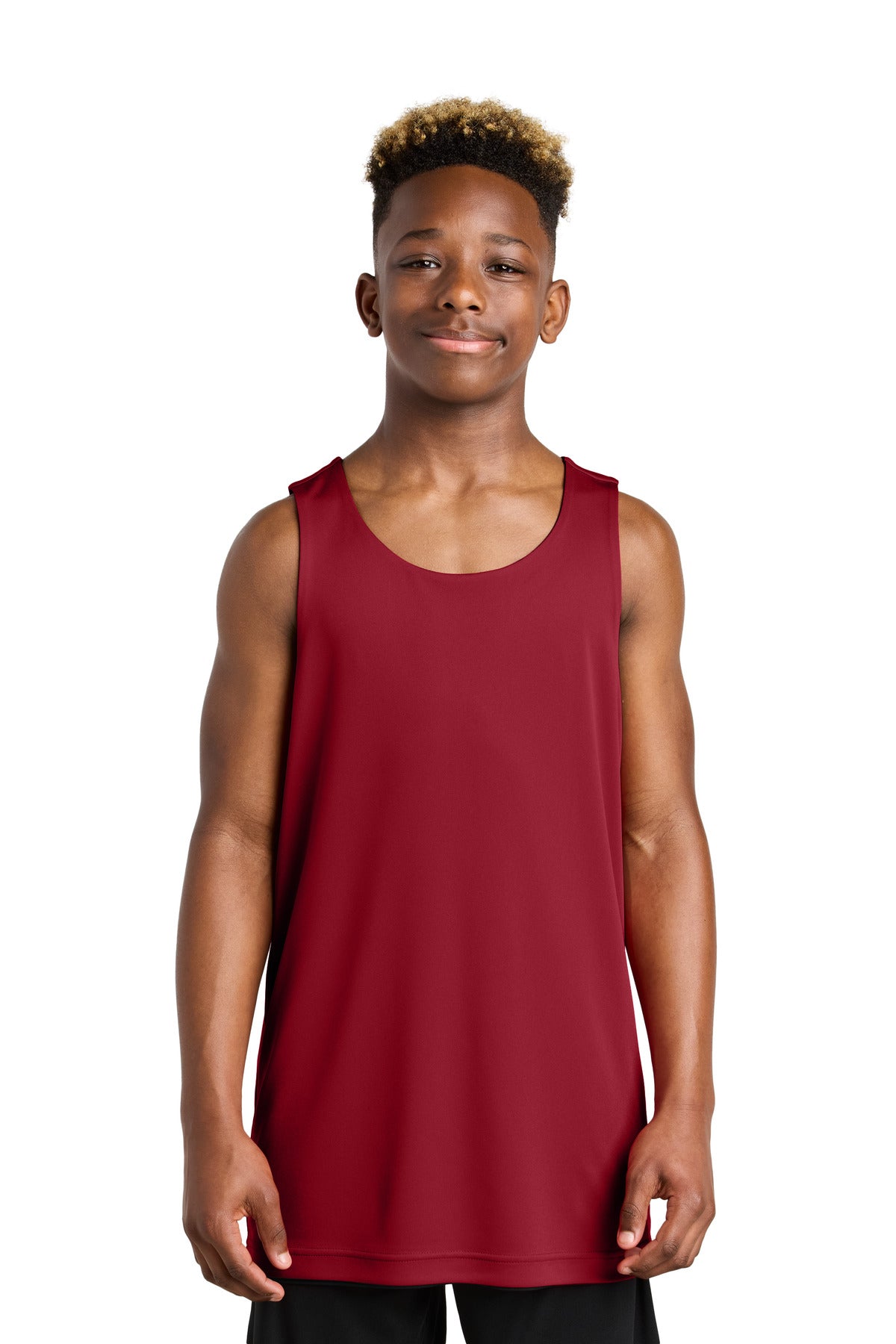 Sport-Tek Youth PosiCharge Competitor Rev Tank YST551 Deep Red/ Black