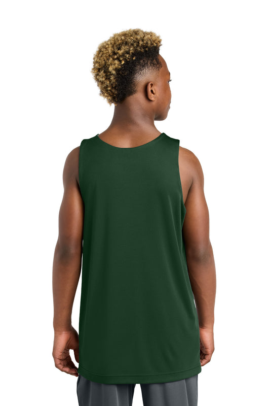 Sport-Tek Youth PosiCharge Competitor Rev Tank YST551 Forest Green/ White