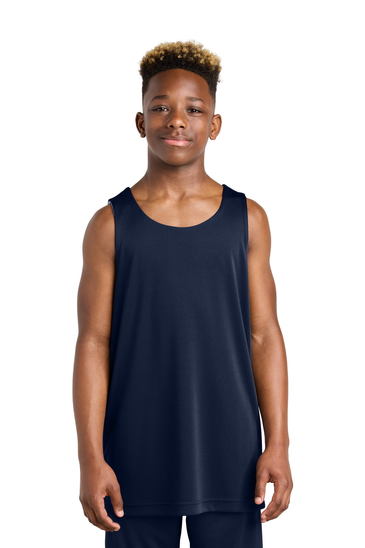 Sport-Tek Youth PosiCharge Competitor Rev Tank YST551 True Navy/ White