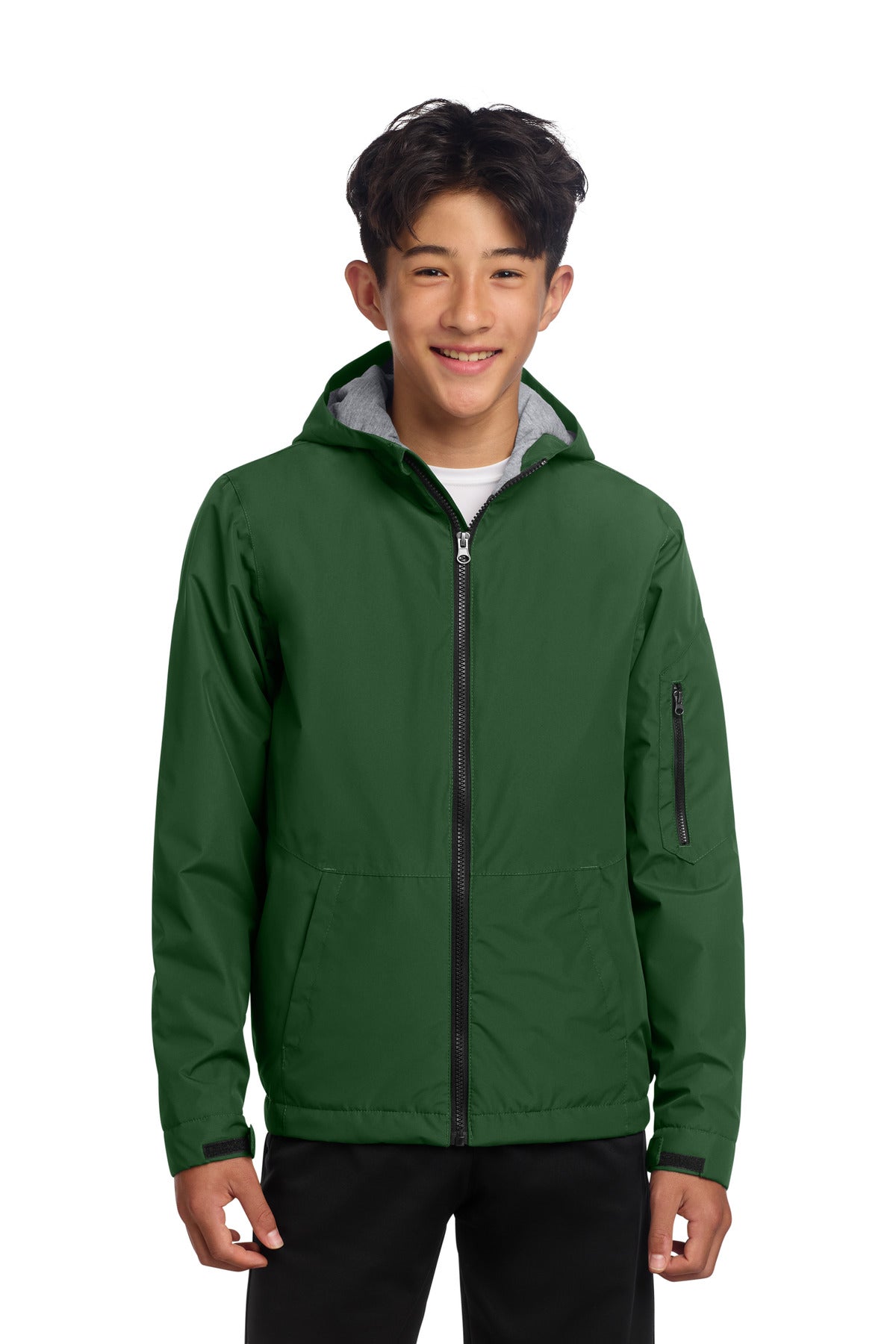 Sport-Tek Youth Waterproof Insulated Jacket YST56 Forest Green