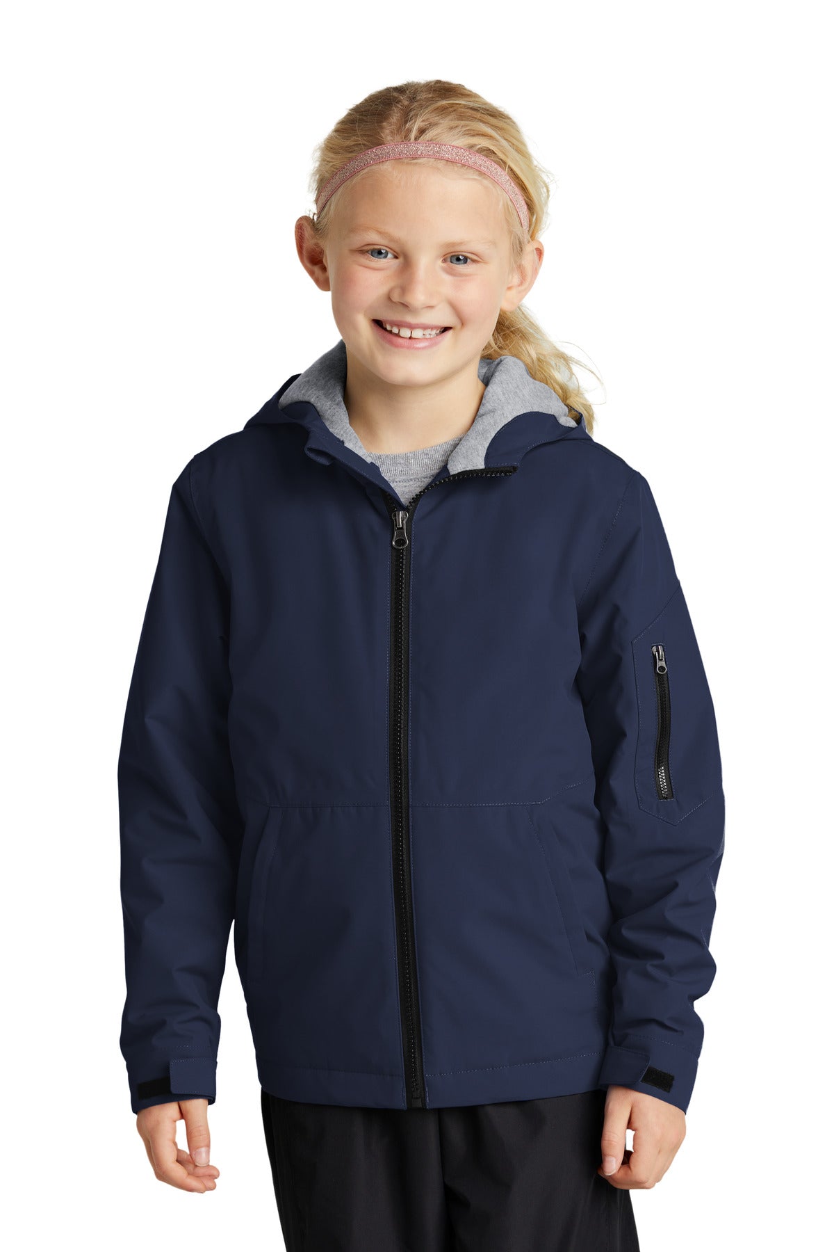 Sport-Tek Youth Waterproof Insulated Jacket YST56 True Navy