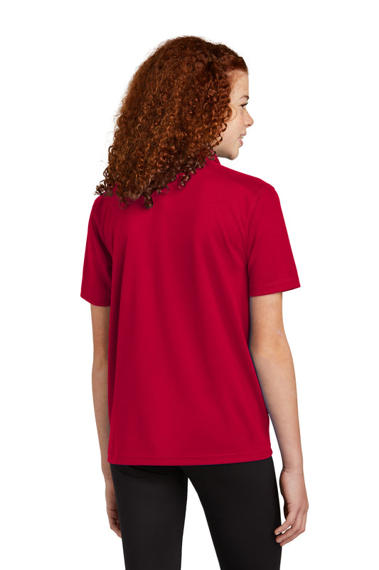 Sport-Tek Youth UV Micropique Polo YST740 Deep Red