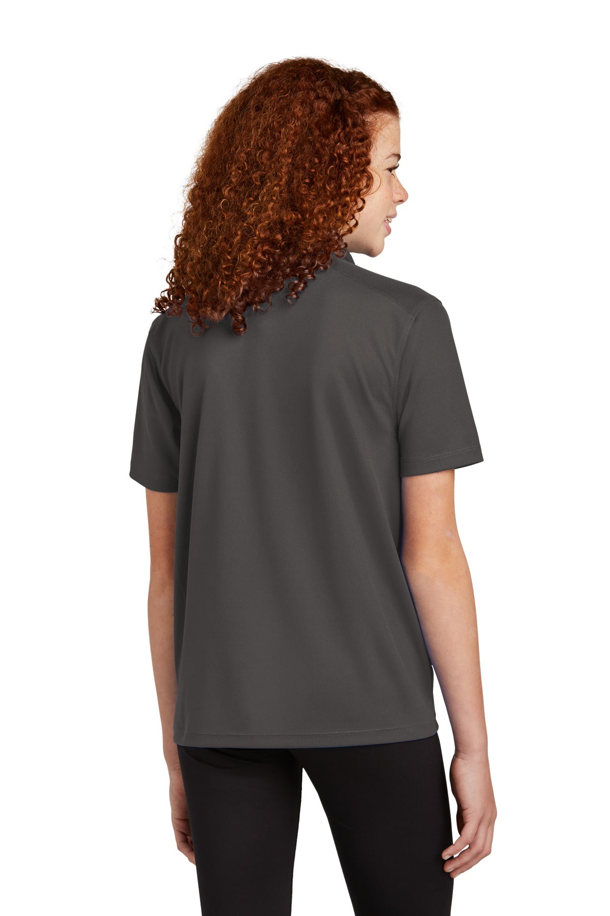 Sport-Tek Youth UV Micropique Polo YST740 Graphite