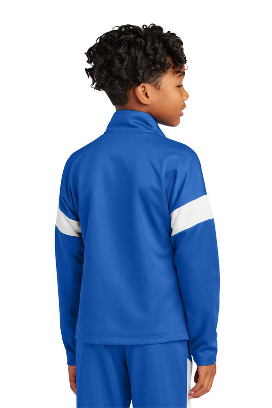 Sport-Tek Youth Travel Full-Zip Jacket YST800 True Royal/ White