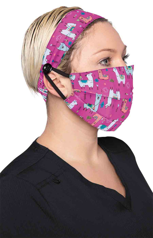 Basics A162 Fashion Mask + Headband Set Llama
