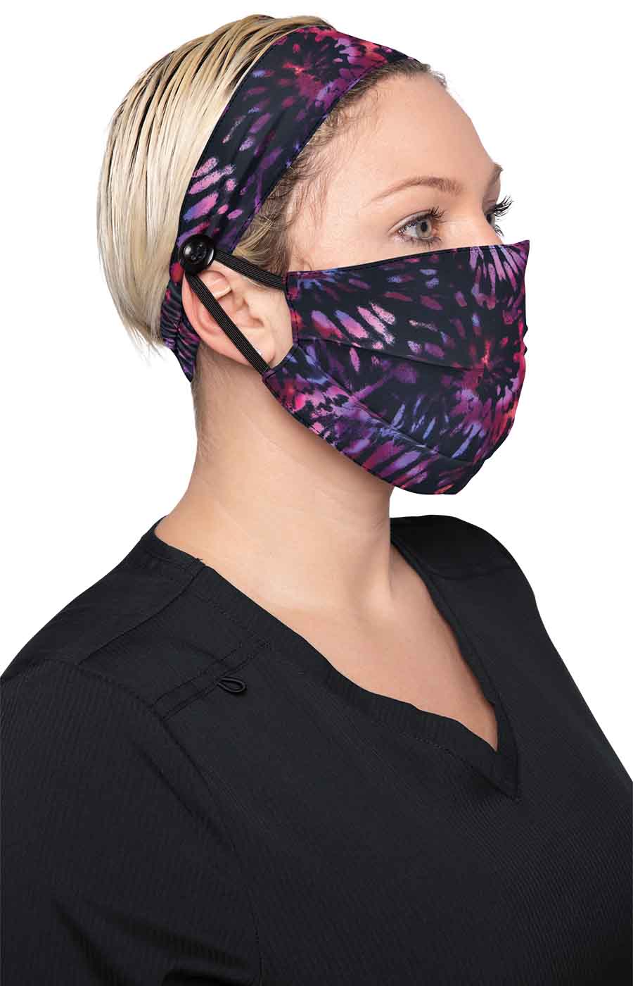 Classics A162 Fashion Mask + Headband Set Spiral Tie Dye