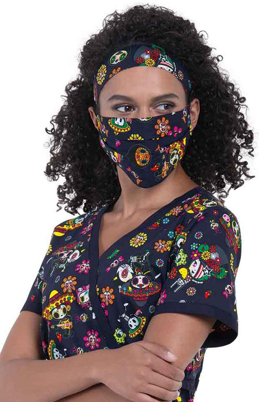 tokidoki A163 Fashion Mask + Headband Set Day of the Dead