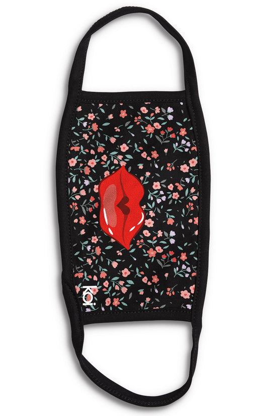 Classics A175 Knit Fashion Mask Floral Lips